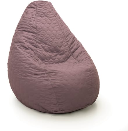 Drop & Sit - compacte zitzak - tijdloos gewatteerd nylon - oud roze - 180L - tijdloos model met uitneembare binnenzak