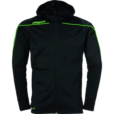 Uhlsport Stream 22 Trainingsjas Met Capuchon Zwart-Fluor Groen Maat S