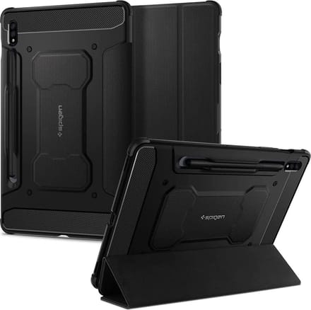 Spigen Rugged Armor Pro Samsung Galaxy Tab S7 Hoes Book Case Zwart