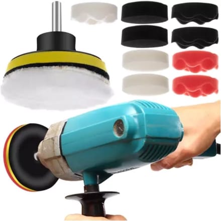 Xtrobb Polijstspons - 12x stuks - D80 mm - polijsten/waxen - 3000 tpm