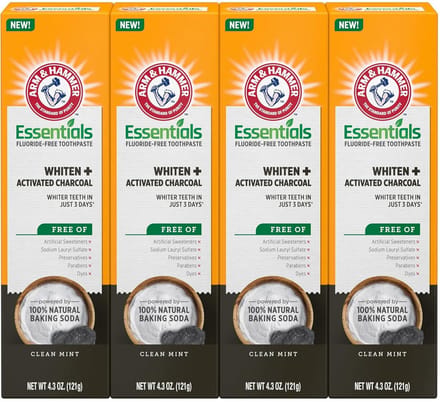 Arm & Hammer Essentials Charcoal Tandpasta – Fluoridevrij – Whitening + Geactiveerde Houtskool – 484 g