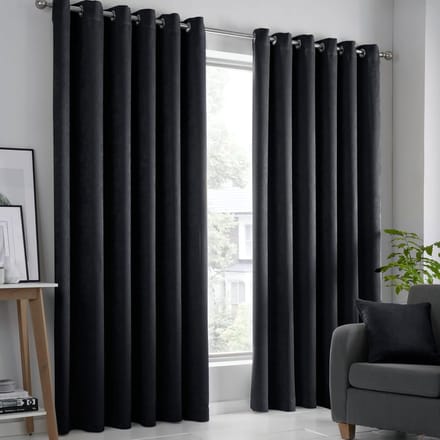 Klassieke dim-out ooggordijnen - set van 2 - 100% polyester