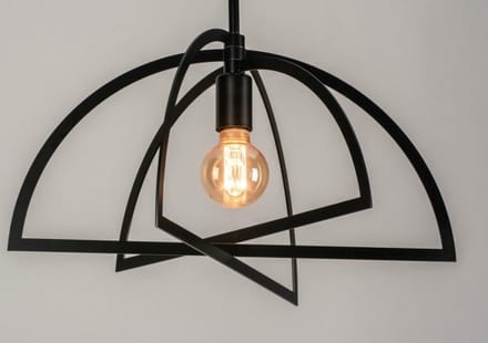 Lumidora Hanglamp 73433 - JIM - E27 - Zwart - Metaal