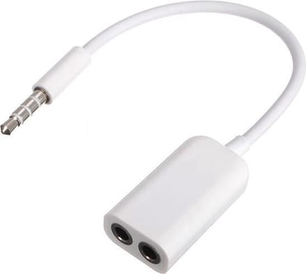CHPN - Jacks aansluiting - Jack splitter - 3,5mm 1-naar-2 Koptelefoon - Oordopjes-Aansluitingen Splitter - Wit