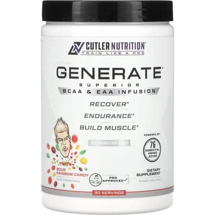 Cutler Nutrition, Create, Infusion Supérieure de BCAA et d'EAA, Bonbon Arc-en-ciel Acide, 12,95 oz (367 g)