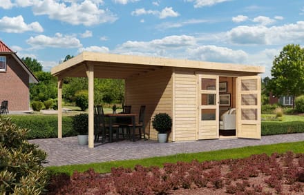 Tuinhuis Askola 6 met Overkapping 558 x 331 cm