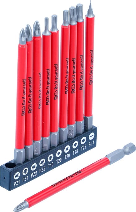BGS Antislip-bitset - magnetisch - 110 mm - 10 delig