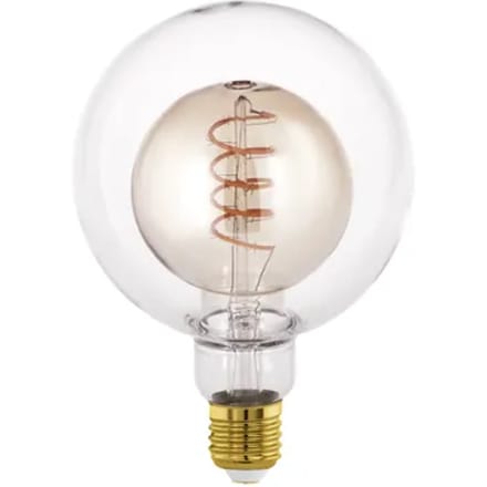 Eglo Ledfilamentlamp Globe - Amber - D12,5cm - Dimbaar - Neutraal Wit - E27 - 4w