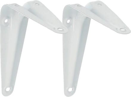 AMIG Plankdrager/planksteun van metaal - 2x - gelakt wit - 100 x 125 mm