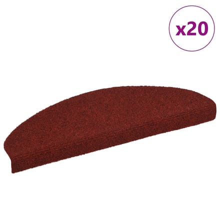 vidaXL - Trapmatten - Zelfklevend - 20 - stuks - 65x21x4 - cm - Bordeaux - Rood