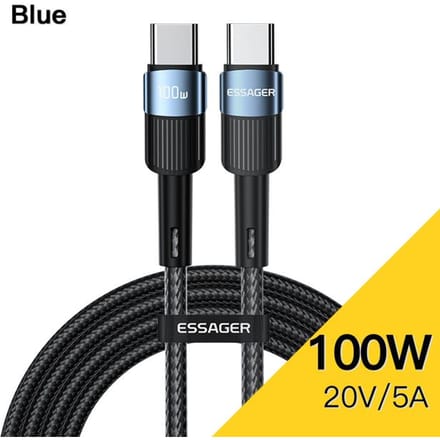 Essager 100W USB Type C naar USB C-kabel USB-C PD Snel opladen Ladersnoer voor Macbook Samsung Xiaomi Type-C USB C-kabel 2m 100W C-C