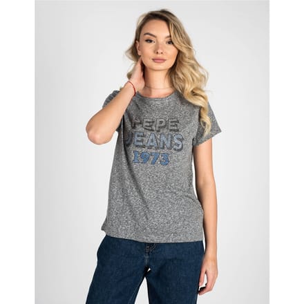 Pepe Jeans T-Shirt Bibiana Vrouw Grijs