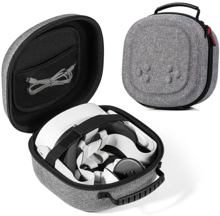 Meta Quest 3 Draagtas - VR-headset Compatibel met Meta Quest 3S/3/2 & Vision Pro - Grijs