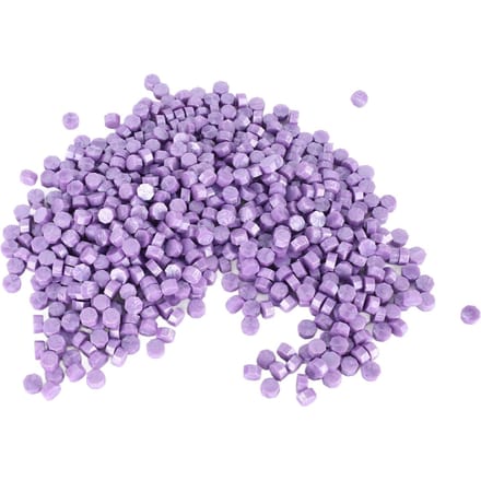 Perles de cire à cacheter Couleur pure Inodore Sans fumée Portable Sèche rapidement Perles pour tampon de cire pour enveloppe violet
