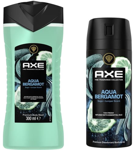 AXE Aqua Bergamot - Pakket - Douchegel 300 ml & Deo Spray 150ml