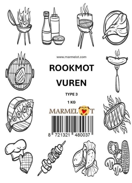 Marmelot Rookmot Vuren 1kg 4liter