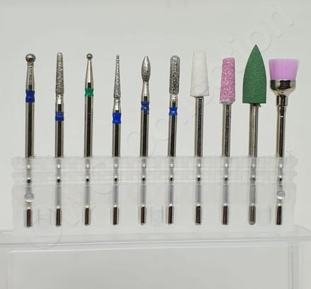 OWO multitool accessoires frezenset - manicure - pedicure tool diamant vijl polijst graveer set - 10 delig