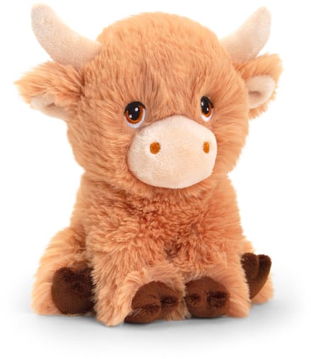 Keel Toys koe met hoorns - 18 cm - Dieren knuffels