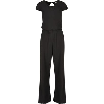 Urban Classics - Rib Wid Leg Jumpsuit - 5XL - Zwart