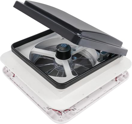 Dakluik Camper - Ventilator Dakraam - Ventilatie Regelen - Automatische Weerfunctie - 36 x 36 cm - Wit