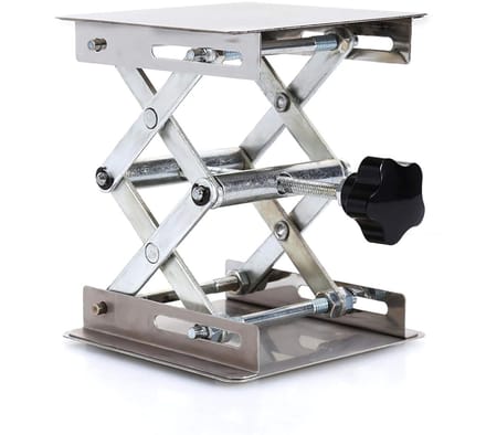 Heftafel Laboratorium - Experimentele Lift - Hoogte Instellen - Roestvrij Staal - 100x100mm Platform