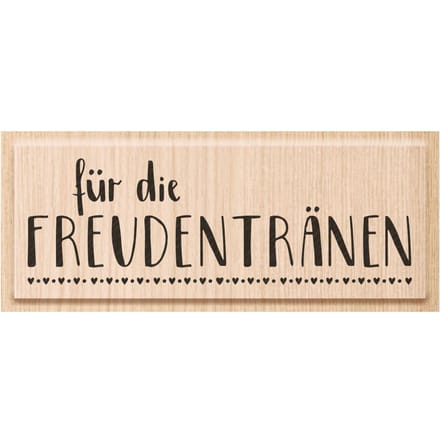 Houtstempel "Tranen van vreugde"