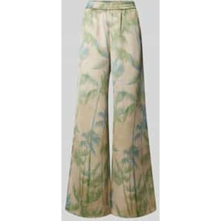 Wide leg stoffen broek met elastische band, model 'ACRUX'