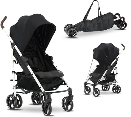 Deryan Bobbie Paraplu Buggy - Met Draagtas - Verstelbaar - Zwart/Wit