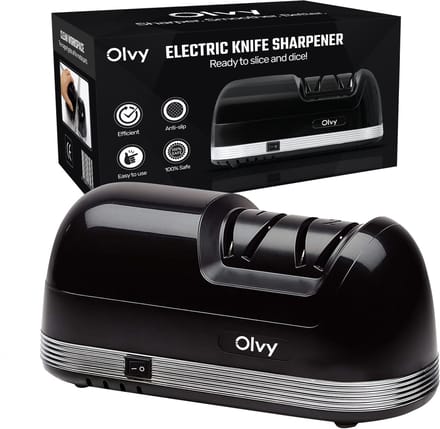 Olvy Elektrische Messenslijper PRO - Messenslijper Elektrisch - Anti Slip - Messen Slijper - Messenslijpers