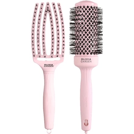 Olivia Garden - Pastel Pink Brush & Fingerbrush - Blowout kit