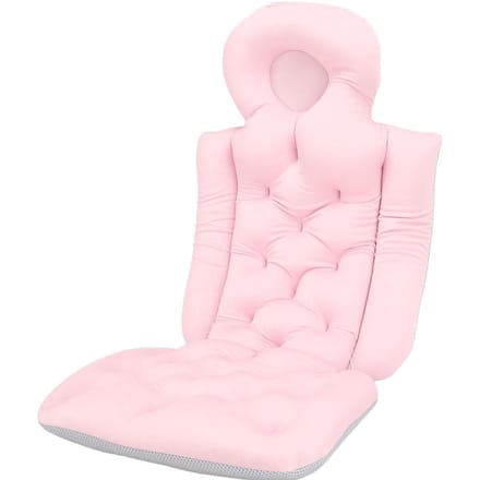 Coussin de bain complet pour baignoire, coussin de bain pour adulte, appui-tête, support de cou, rose rose
