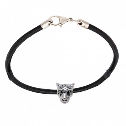 Enkelkoord-Tijger-Extra Lang-Zwart-25 cm - Charme Bijoux