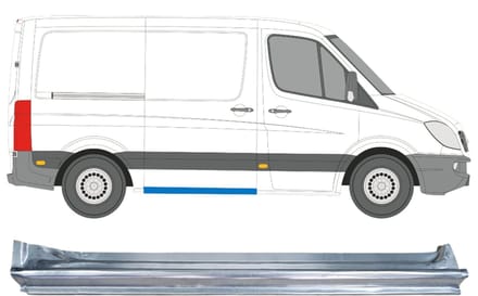 Schuifdeur dorpel reparatiepanel voor Mercedes Sprinter 2006-2018 / Rechts