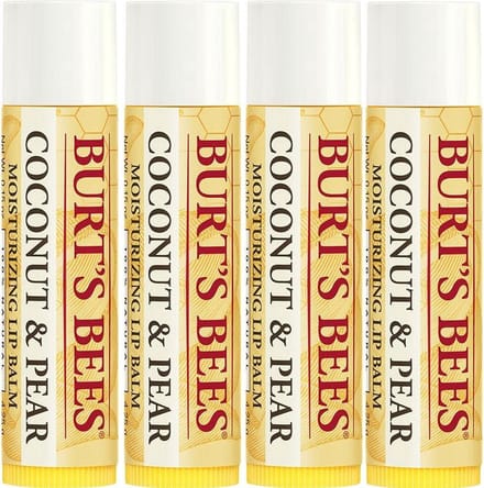 Burt's Bees - Lip Balm Coconut & Pear- 4 pak.