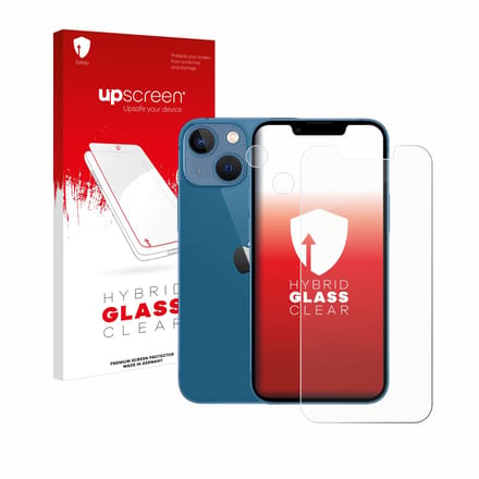 upscreen - Screenprotector voor Apple iPhone 13 mini (Voor+Camera) - Folie Beschermfolie Beschermglas transparant