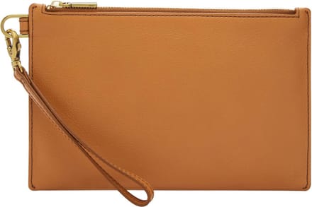 FOSSIL Polstas Utensil zak Wristlet Camel Lichtbruin