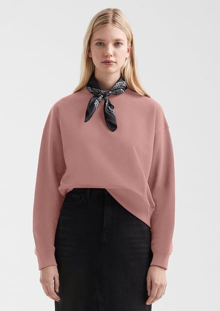 Ronde Hals Sweatshirt met Verlaagde Schouders Dames QS
