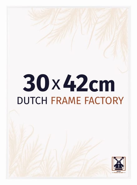 Fotolijst 30x42 cm - Kunststof - Wit Hoogglans - Easy