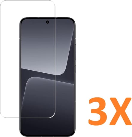 Screenprotector Glas - Tempered Glass Screen Protector Geschikt voor: Xiaomi 13 - 3x