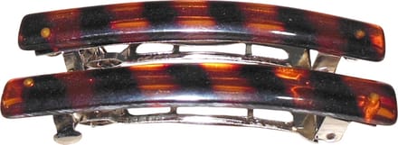 Patentspeld 2x bruin transparant mini - Herfst - Herfstkleuren