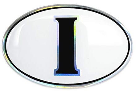 3D Sticker Ovaal I Italië - 60 x 40 mm