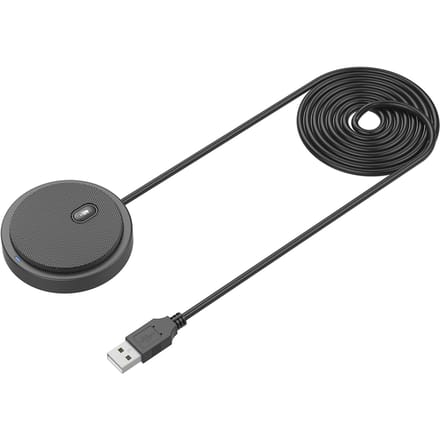 UM02 USB Omnidirectionele Condensator Microfoon Mic voor Vergadering Zakelijke Conferentie Computer Desktop zwart