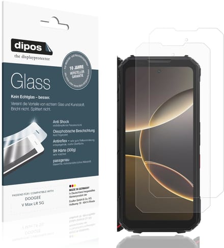 dipos – 2x Matte Pantserfolie geschikt voor DOOGEE V Max LR 5G | 9H Screenprotector