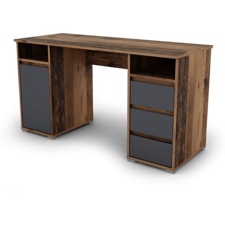 BYLIVING Bureau Lobo (oud hout / antraciet)