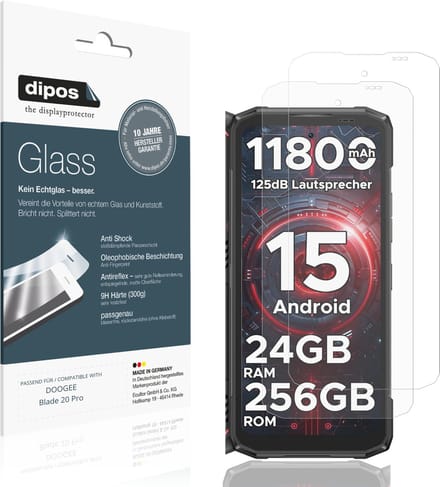dipos – 2x Matte Pantserfolie geschikt voor DOOGEE Blade 20 Pro | 9H Screenprotector