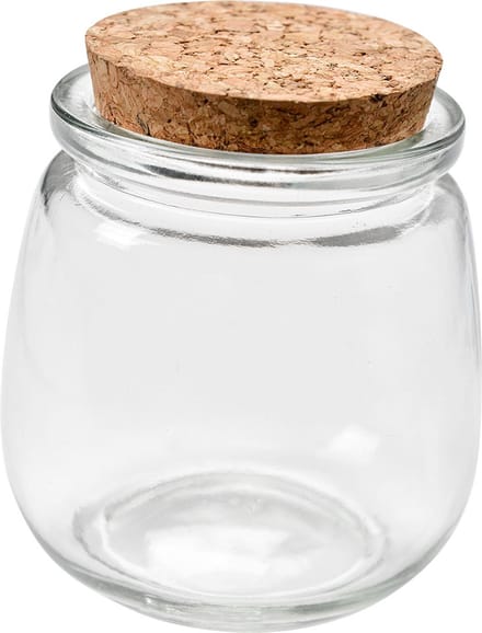 Clayre & Eef Voorraadpot Ø 8x9 cm Transparant Glas