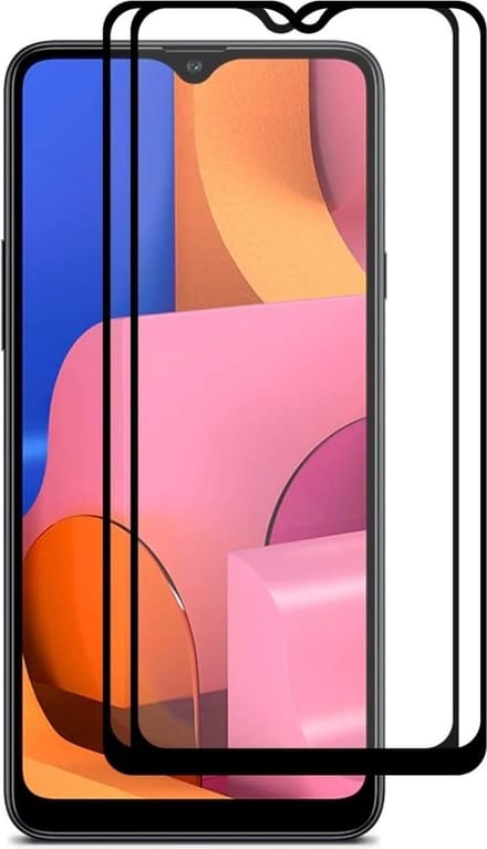 LuxeBass Full screenprotector geschikt voor Samsung Galaxy A20S [ 2 Pack ] - glas scherm - bescherming
