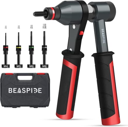 Klinkmoertang set voor M3 tot M12 met ergonomische handgreep en ratelmechanisme