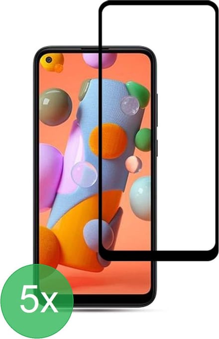 Screenprotector Geschikt voor: Samsung Galaxy A11 Full 5x - screen protector - volledige glas - bescherming - beschermglas - ZT Accessoires