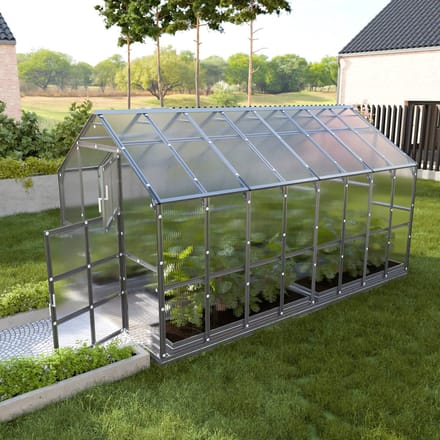KLASIKA HOUSE Tuinkas - 2,35 x 4,12 m (9,68 m²) - 6 mm Dikte - Kweekkas - Polycarbonaat afdekking